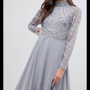 ASOS DESIGN MAXY GREY DRESS